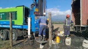 Borehole drilling in Mweiga, Kieni 2