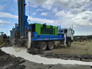 Borehole drilling in Mweiga, Kieni 4